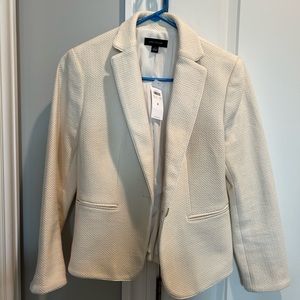 Ann Taylor cream tweed blazer, new with tags
